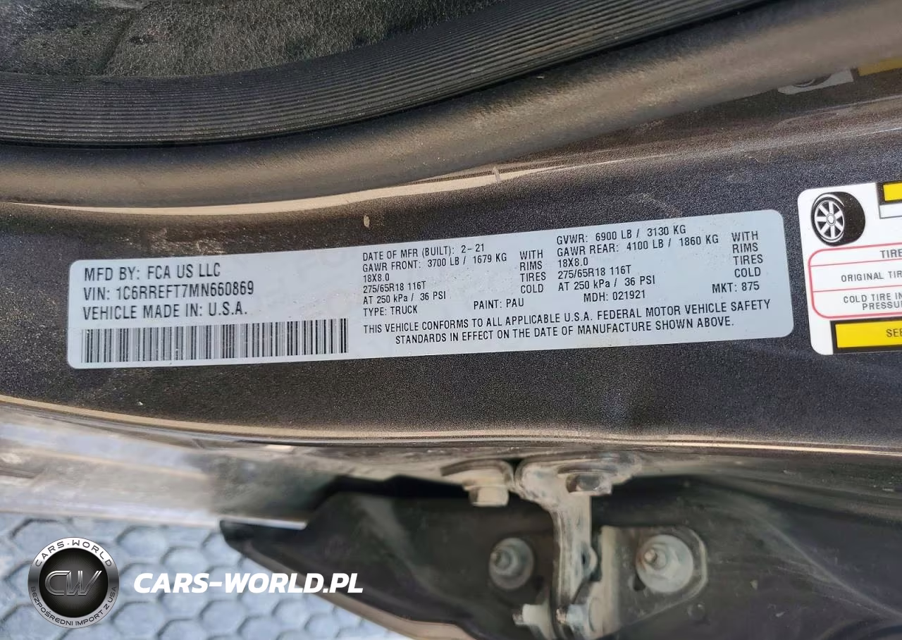2021 Ram 1500 Big Horn-Lone Star VIN:1C6RREFT7MN660869 - 12