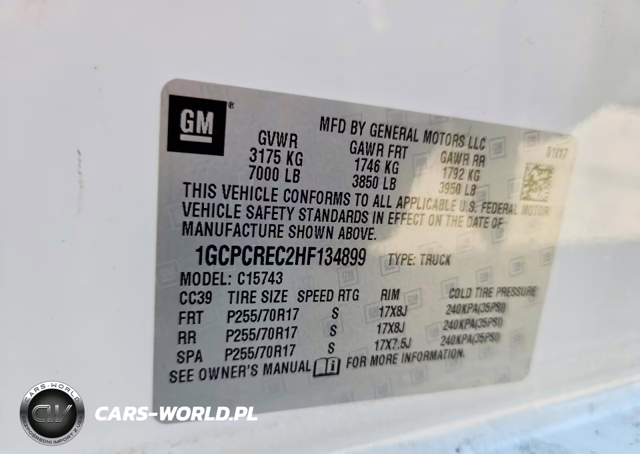 2017 Chevrolet Silverado C1500 Lt VIN:1GCPCREC2HF134899 - 12