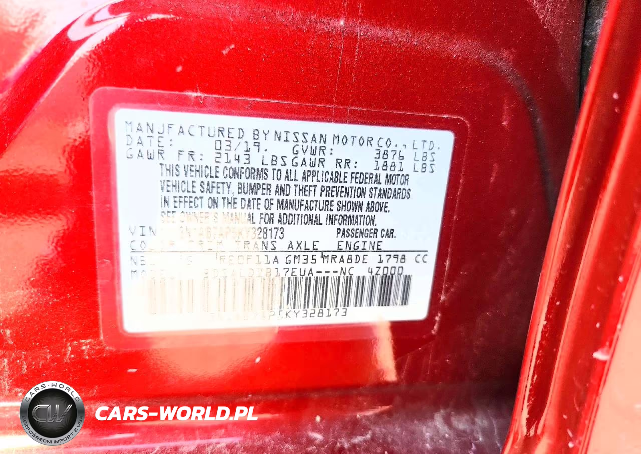 2019 Nissan Sentra Sv VIN:3N1AB7AP5KY328173 - 13