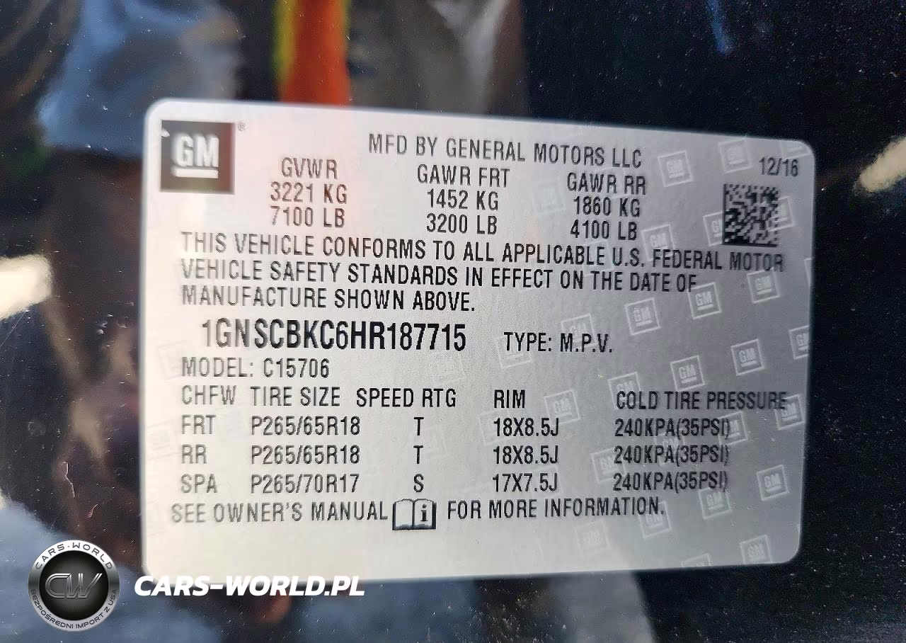 2017 Chevrolet Tahoe C1500 Lt VIN:1GNSCBKC6HR187715 - 14