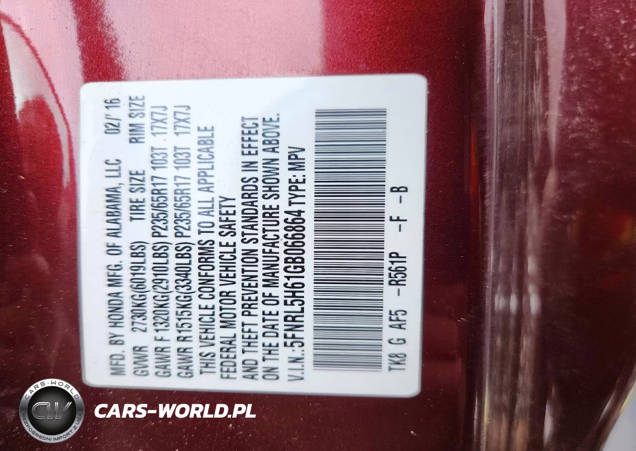 2016 Honda Odyssey Exl VIN:5FNRL5H61GB066864 - 13