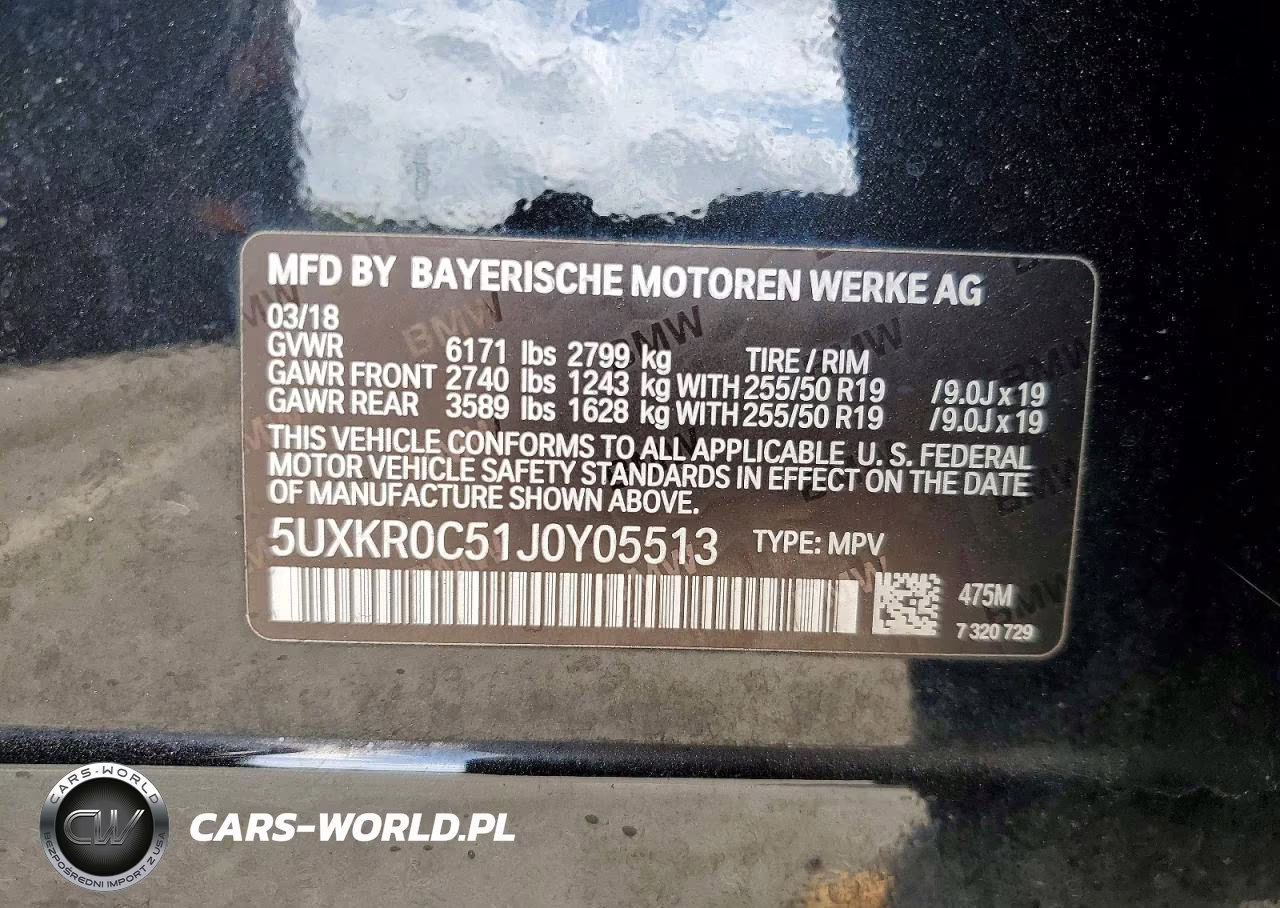 2018 BMW X5 xDrive35I VIN:5UXKR0C51J0Y05513 - 14