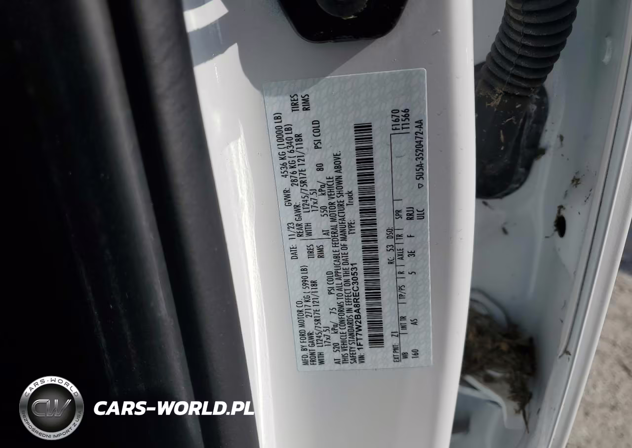 2024 Ford F250 Super Duty Super Duty VIN:1FT7W2BA8REC30531 - 12