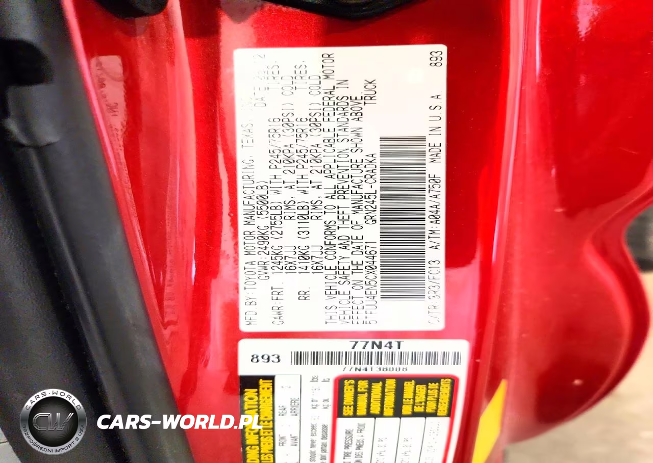 2012 Toyota Tacoma V6 VIN:5TFUU4EN5CX044671 - 12
