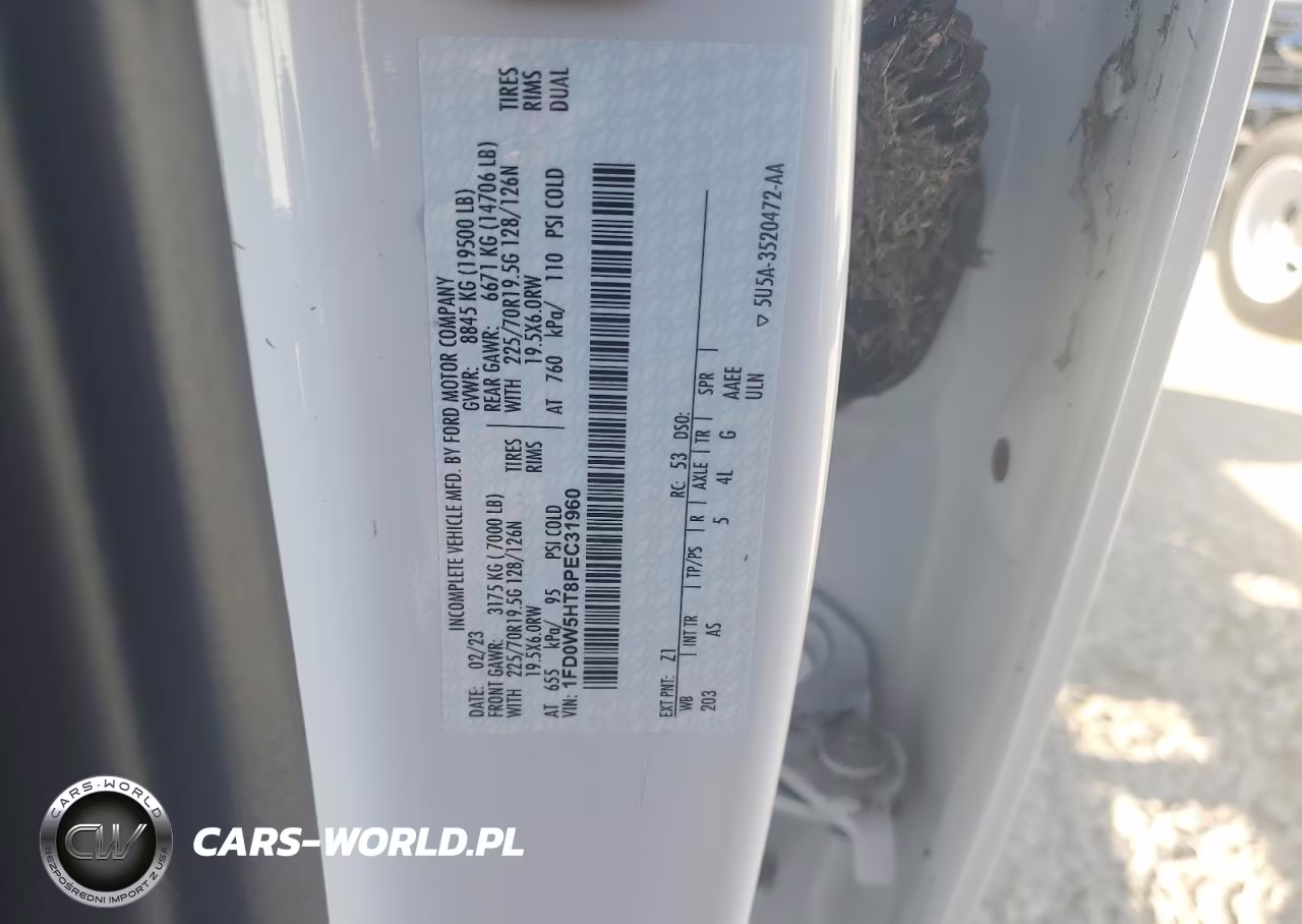 2023 Ford F550 Super Duty VIN:1FD0W5HT8PEC31960 - 12
