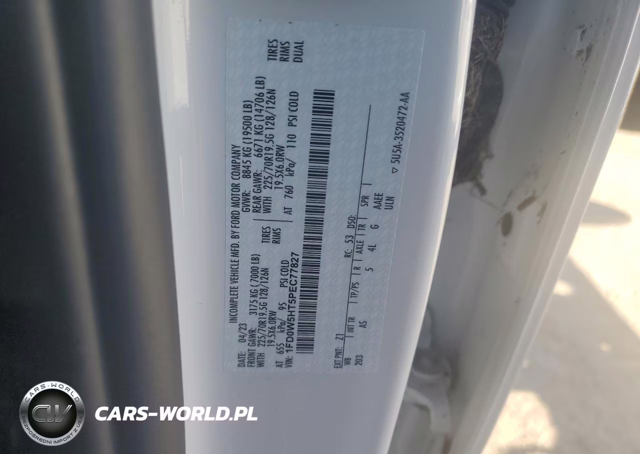 2023 Ford F550 Super Duty VIN:1FD0W5HT5PEC77827 - 12