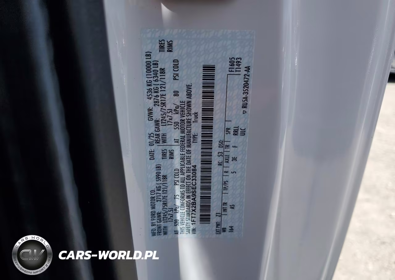 2025 Ford F250 Super Duty VIN:1FT7X2BA9SEC33084 - 12