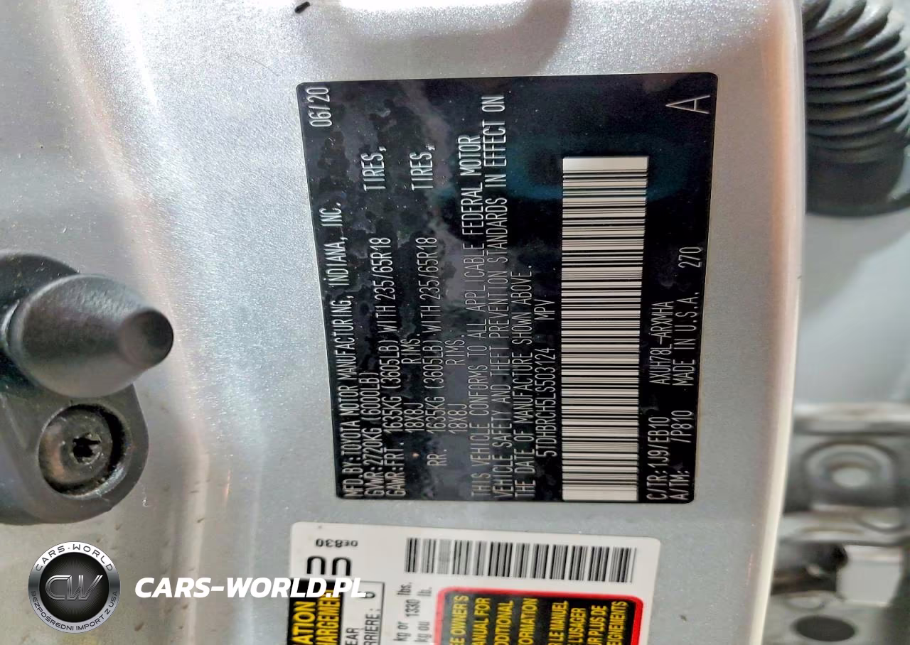 2020 Toyota Highlander Hybrid Xle VIN:5TDHBRCH5LS503124 - 13