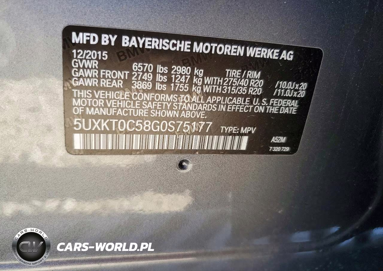2016 BMW X5 Xdr40E VIN:5UXKT0C58G0S75177 - 13