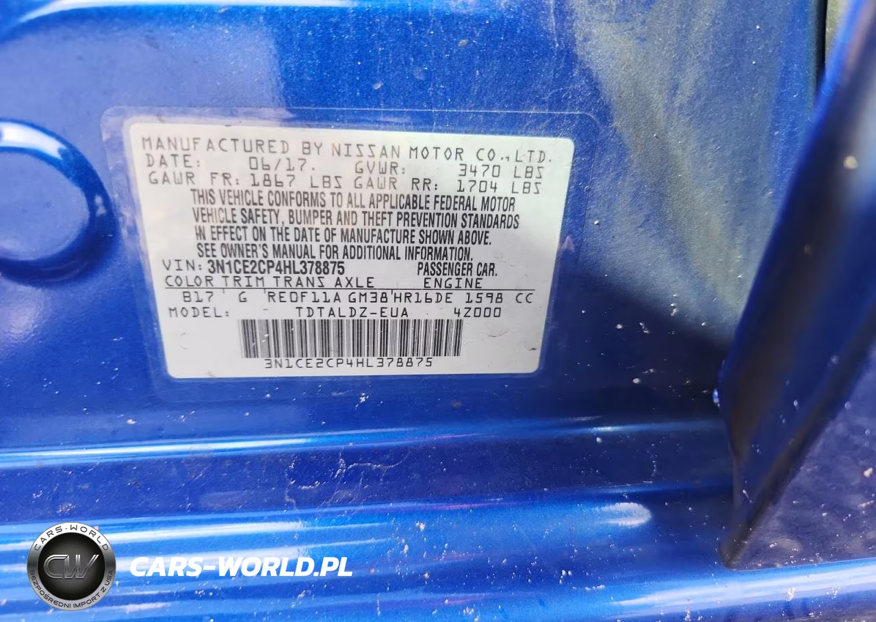 2017 Nissan Versa Note Sv VIN:3N1CE2CP4HL378875 - 12