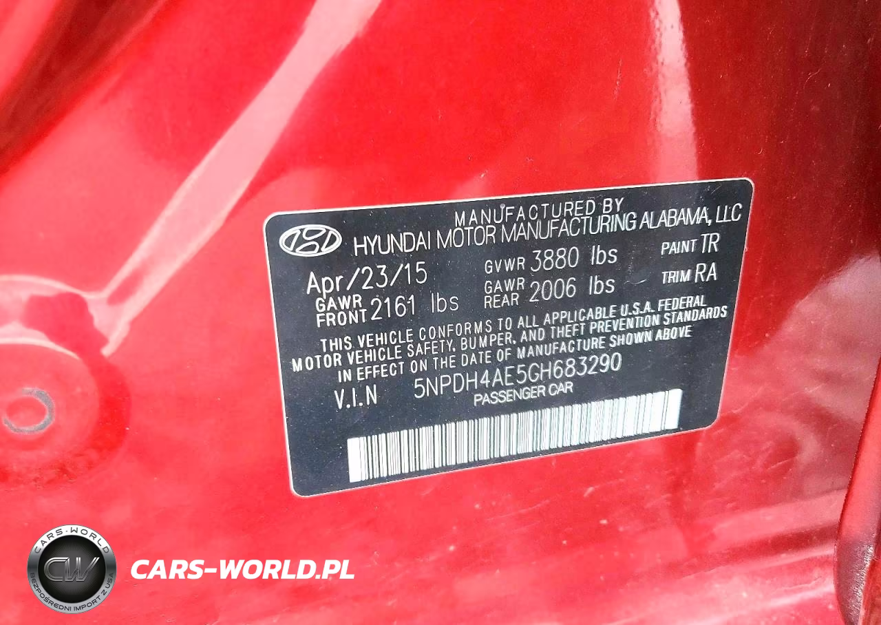 2016 Hyundai Elantra Se VIN:5NPDH4AE5GH683290 - 12