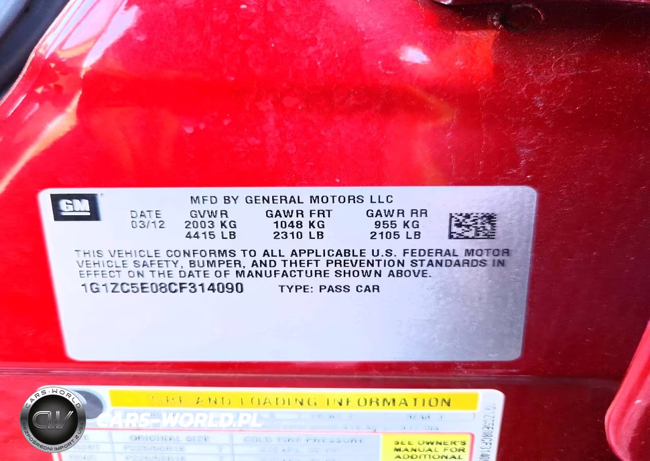 2012 Chevrolet Malibu 1Lt VIN:1G1ZC5E08CF314090 - 12