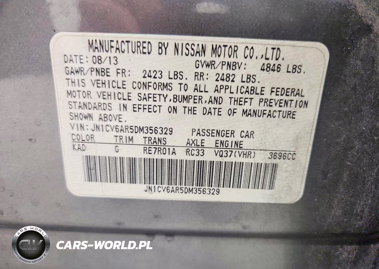 2013 Infiniti G37 Sedan X VIN:JN1CV6AR5DM356329 - 12