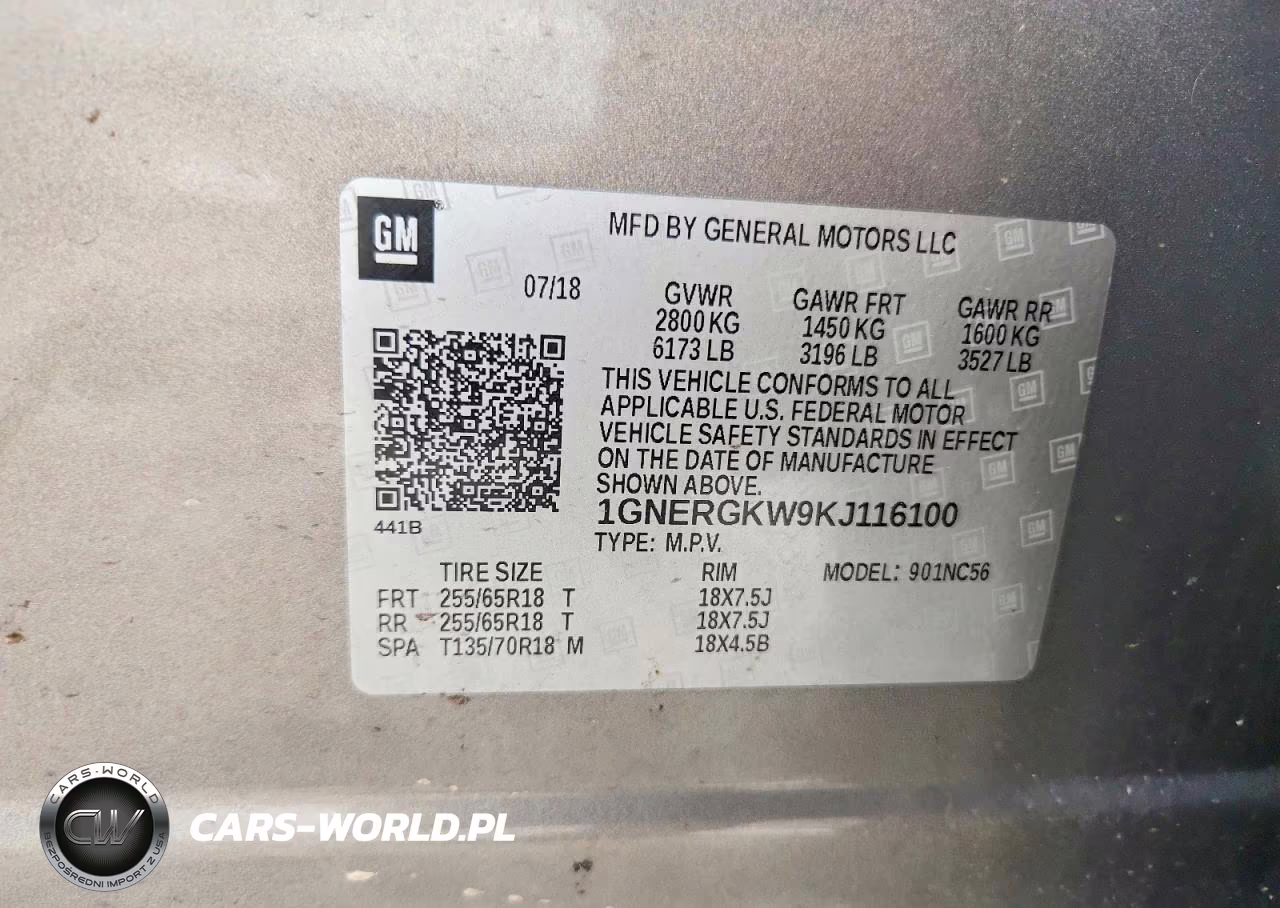 2019 Chevrolet Traverse Lt VIN:1GNERGKW9KJ116100 - 14