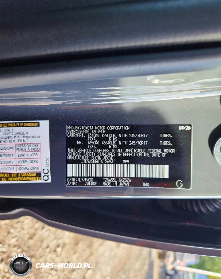 2026 Toyota 4Runner Sr5 VIN:JTEVA5BR8T5126931 - 13