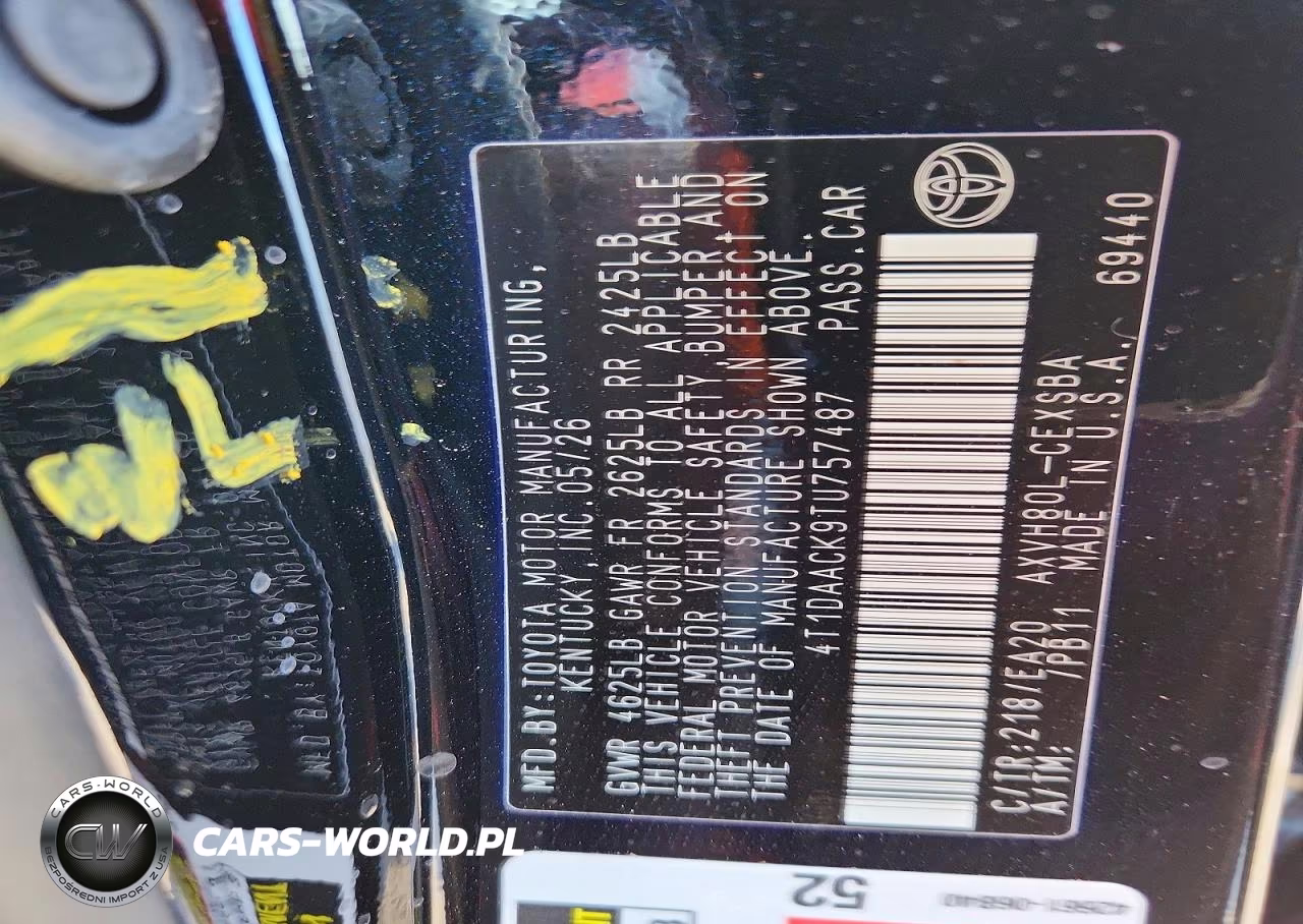 2026 Toyota Camry Se VIN:4T1DAACK9TU757487 - 12