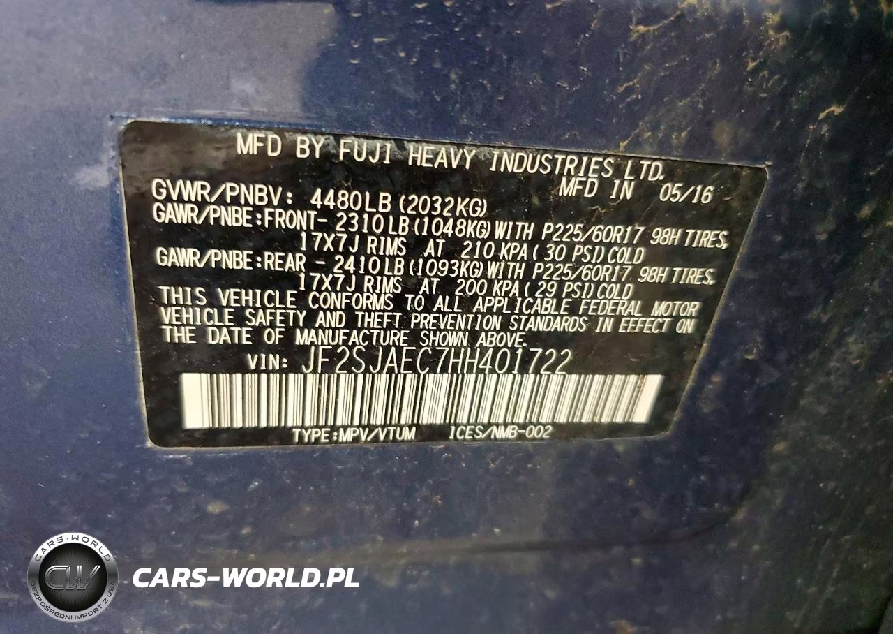 2017 Subaru Forester 2.5I Premium VIN:JF2SJAEC7HH401722 - 13