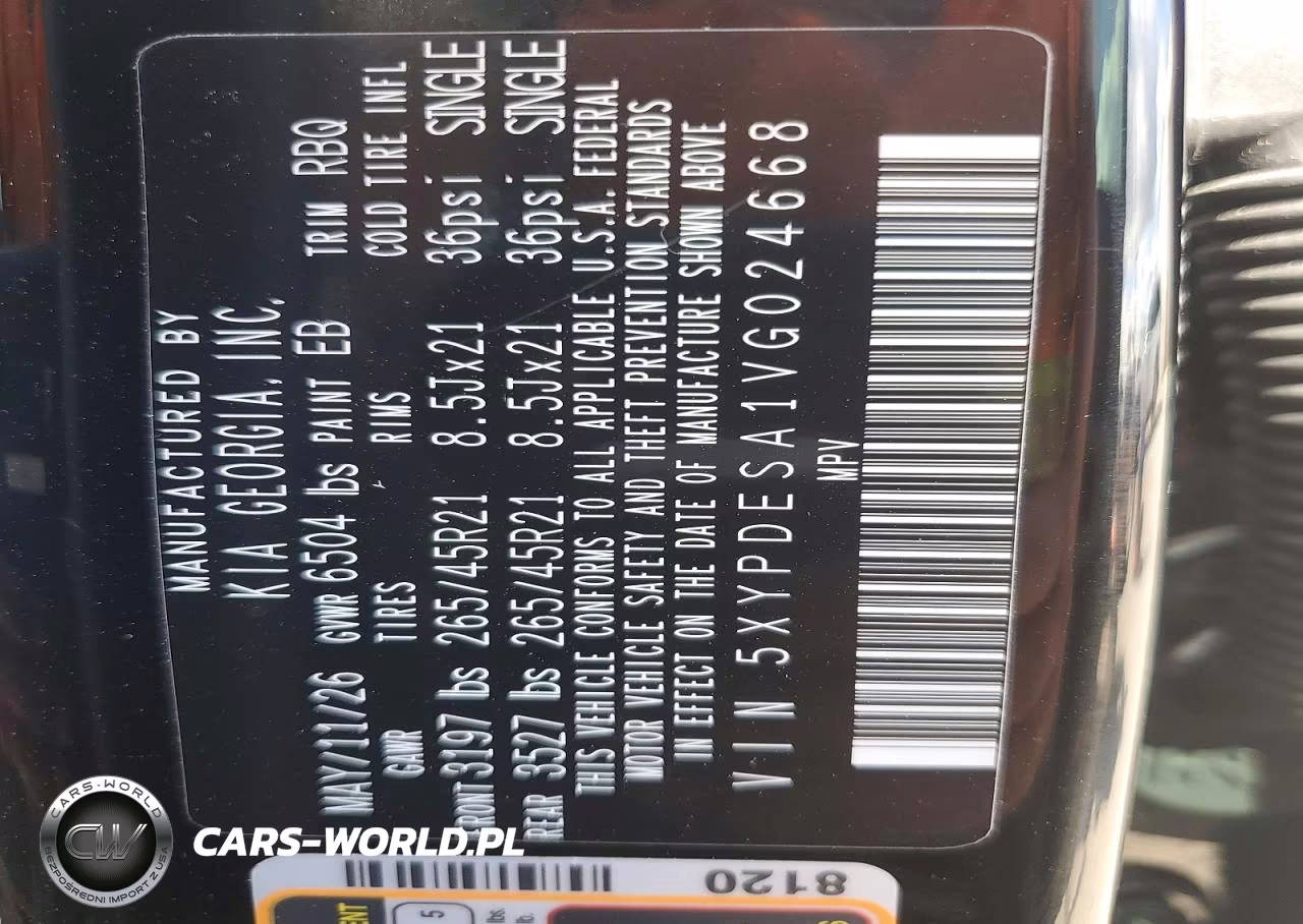 2027 Kia Telluride Hybrid X-Line Sx VIN:5XYPDESA1VG024668 - 14