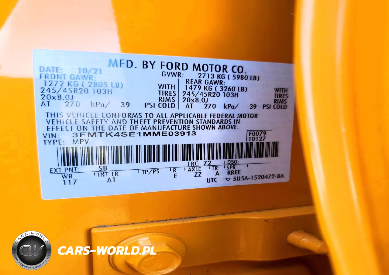 2021 Ford Mustang Mach-E Gt VIN:3FMTK4SE1MME03913 - 14
