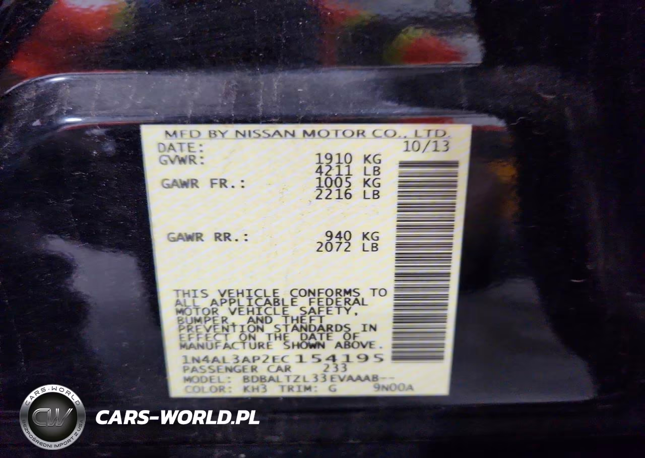 2014 Nissan Altima 2.5 Sv VIN:1N4AL3AP2EC154195 - 12