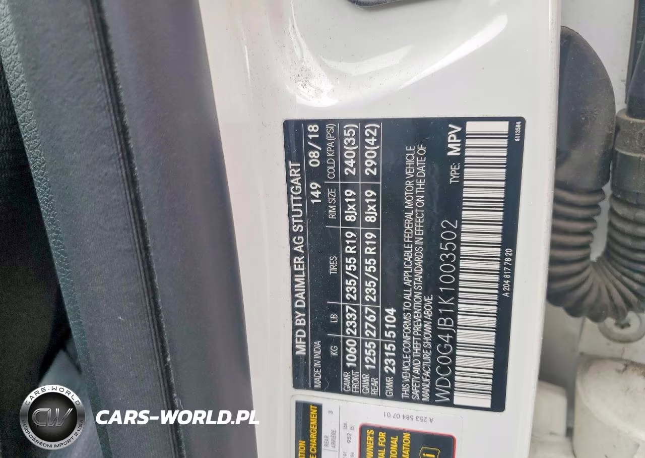 2019 Mercedes-Benz Glc 300 VIN:WDC0G4JB1K1003502 - 13