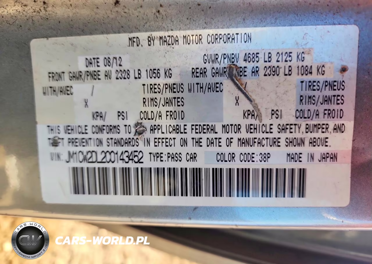 2012 Mazda 5 VIN:JM1CW2DL2C0143452 - 13