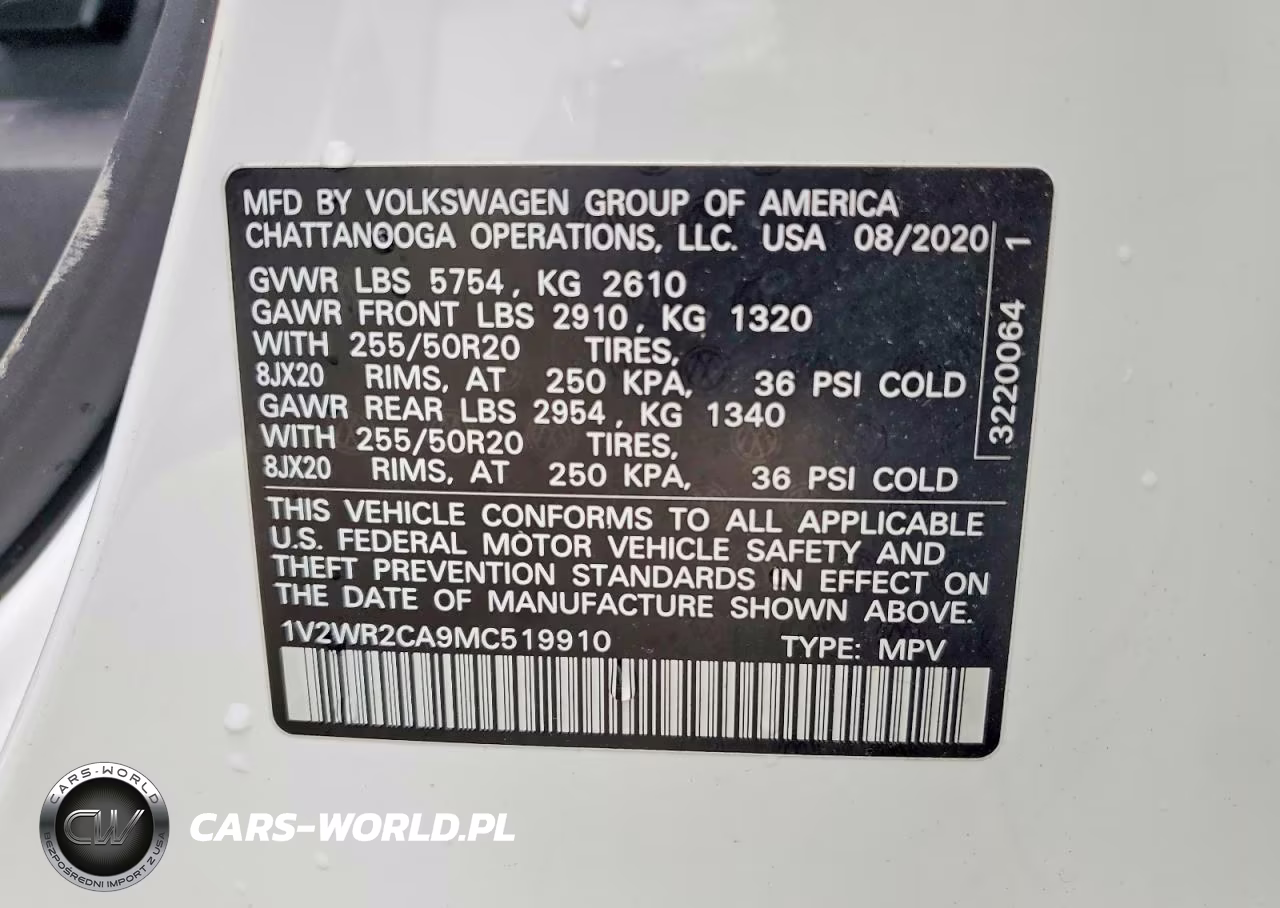 2021 Volkswagen Atlas Se VIN:1V2WR2CA9MC519910 - 14