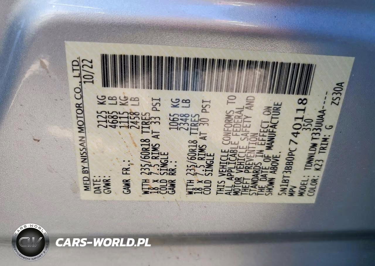 2023 Nissan Rogue Sv VIN:5N1BT3BB0PC740118 - 14