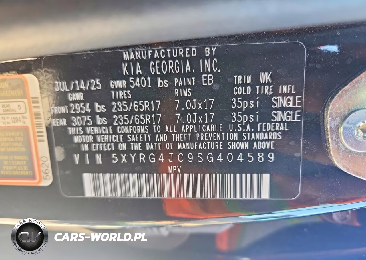 2025 Kia Sorento Lx VIN:5XYRG4JC9SG404589 - 13