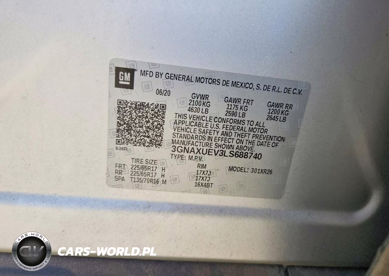 2020 Chevrolet Equinox Lt VIN:3GNAXUEV3LS688740 - 13