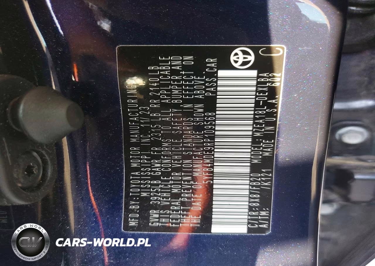 2024 Toyota Corolla Le VIN:5YFB4MDE9RP109568 - 12