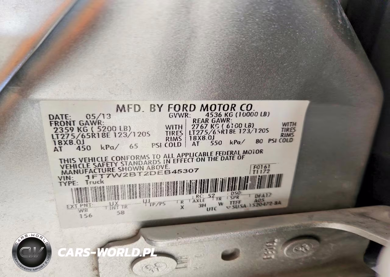 2013 Ford F-250 Lariat VIN:1FT7W2BT2DEB45307 - 12