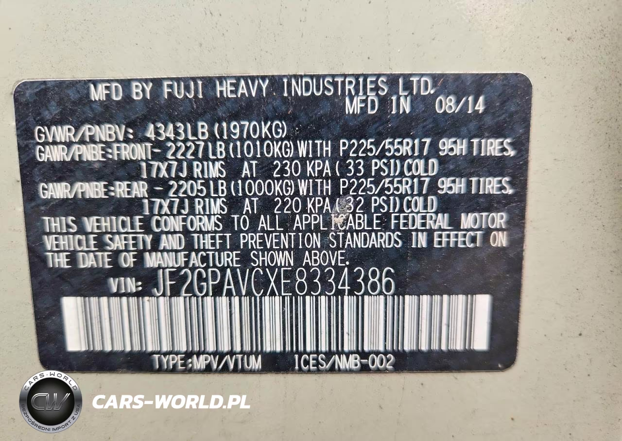 2014 Subaru Xv Crosstrek 2.0 Premium VIN:JF2GPAVCXE8334386 - 13