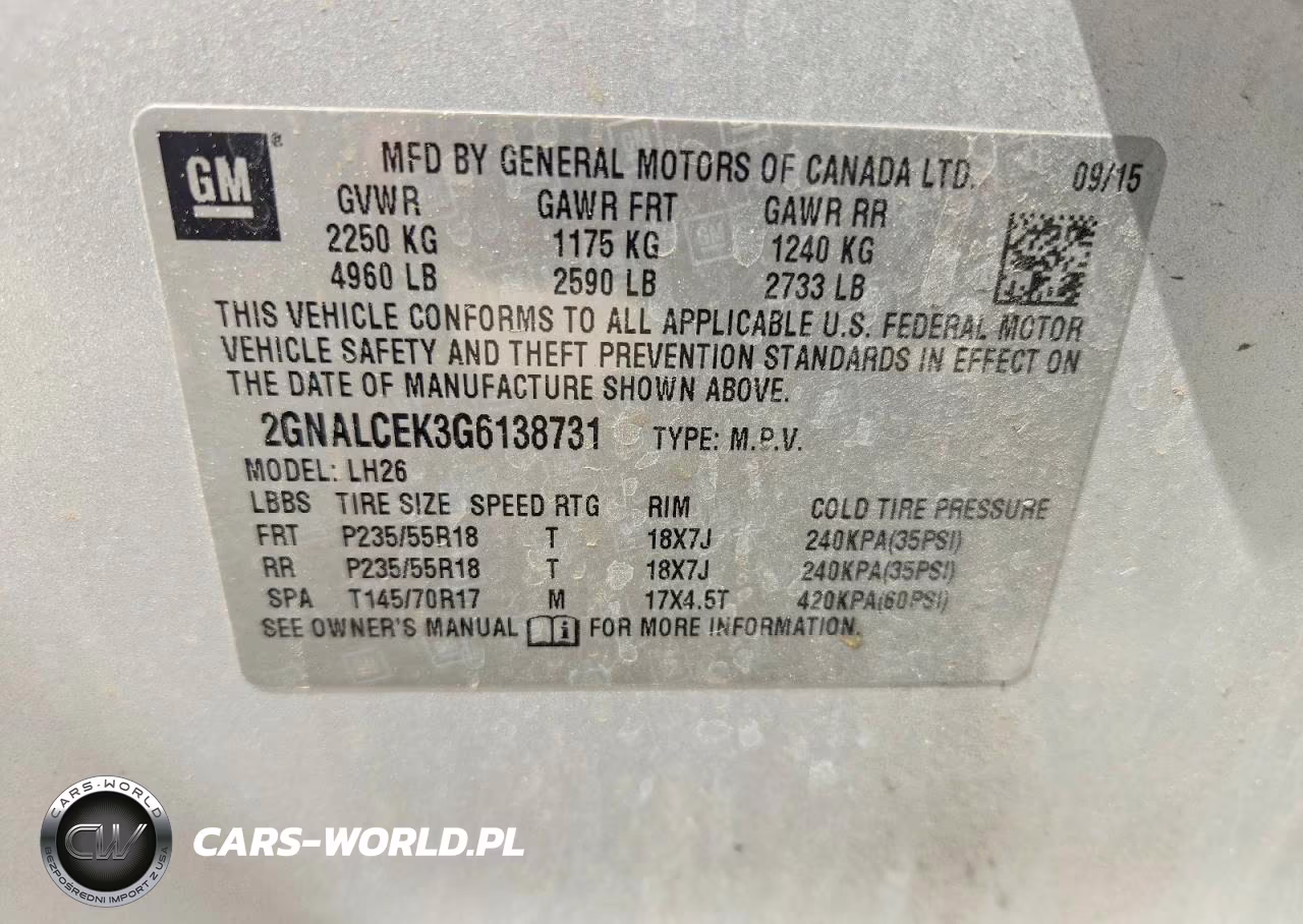 2016 Chevrolet Equinox Lt VIN:2GNALCEK3G6138731 - 13