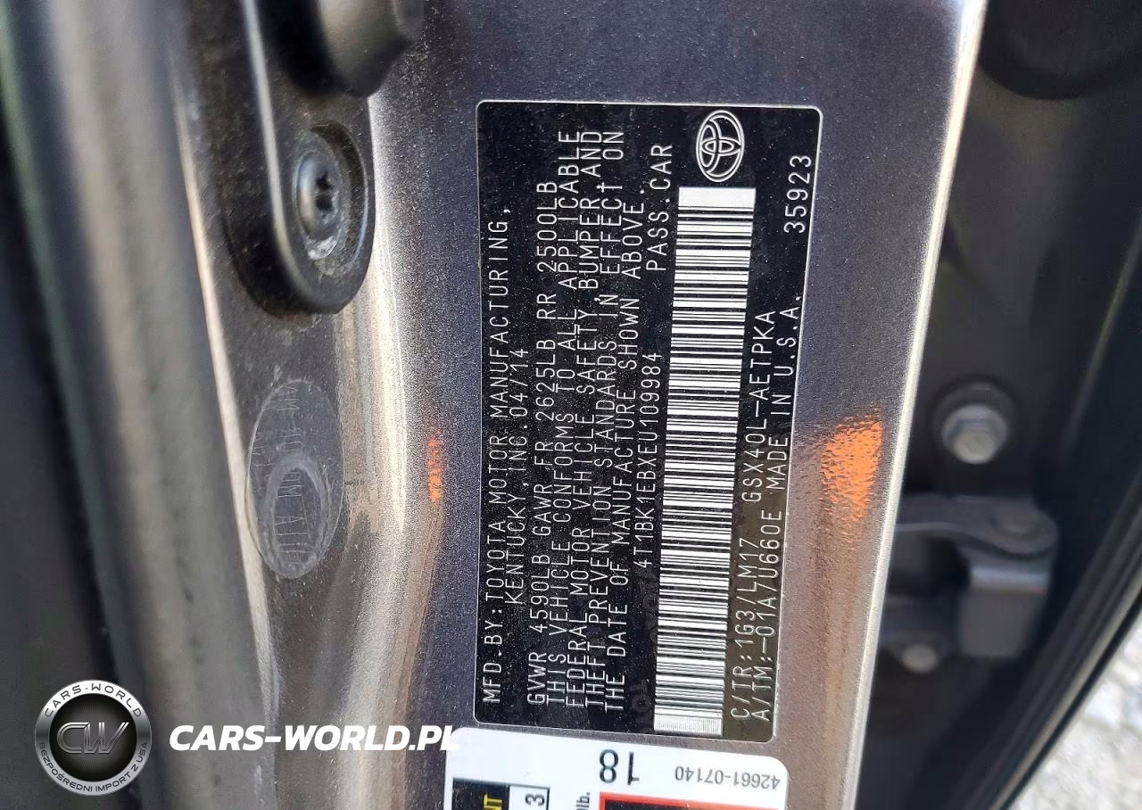 2014 Toyota Avalon Limited VIN:4T1BK1EBXEU109984 - 12