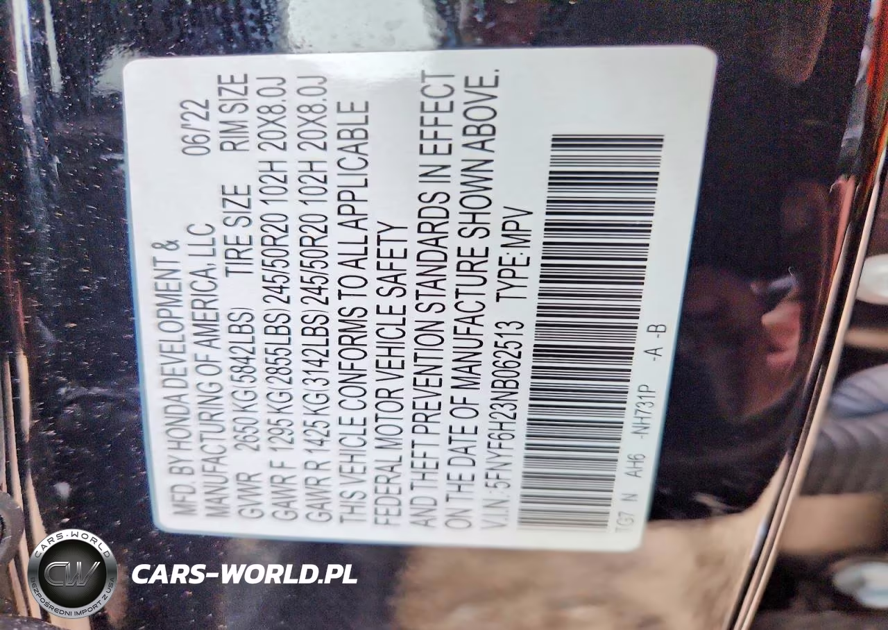 2022 Honda Pilot Se VIN:5FNYF6H23NB062513 - 13