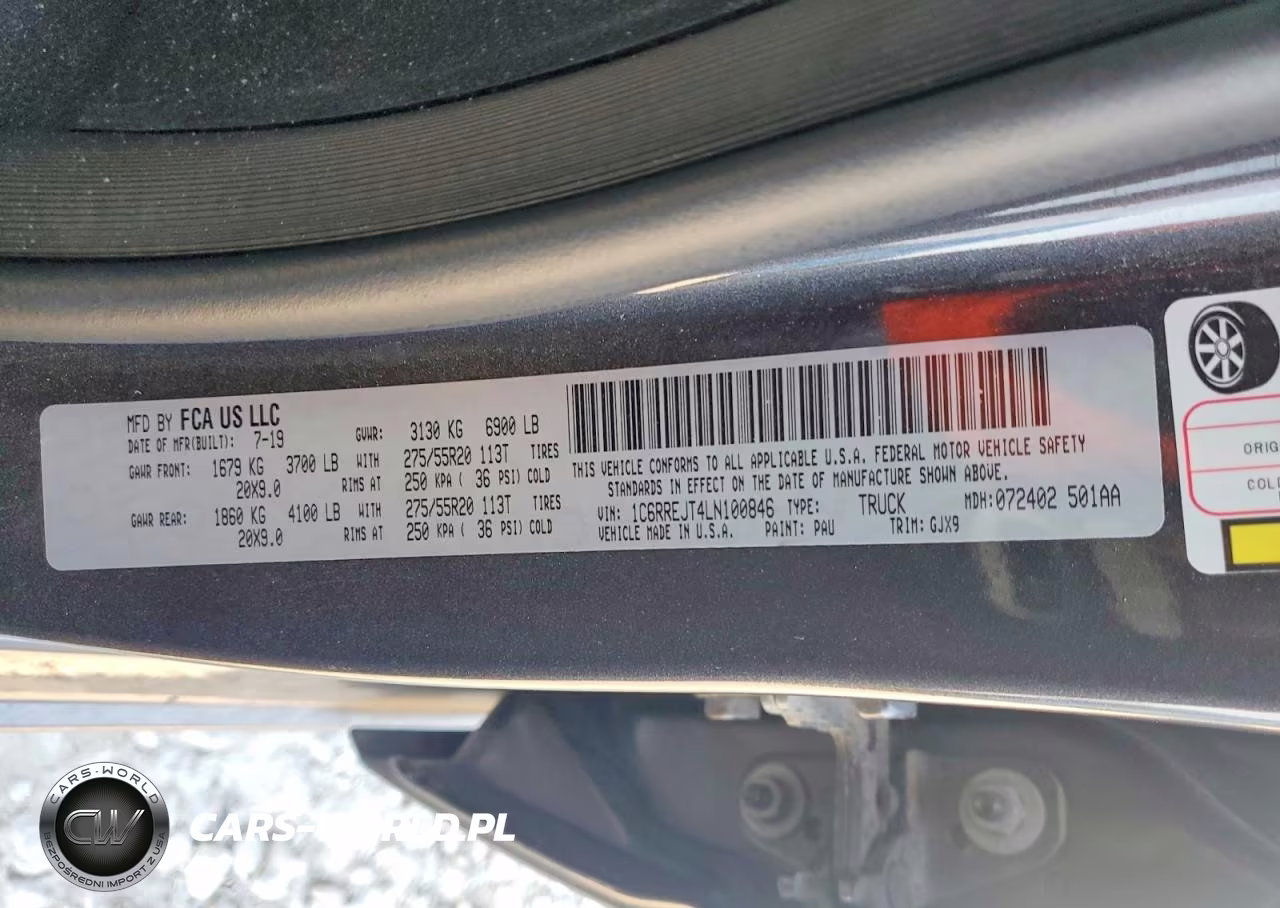 2020 Ram 1500 Laramie VIN:1C6RREJT4LN100846 - 12