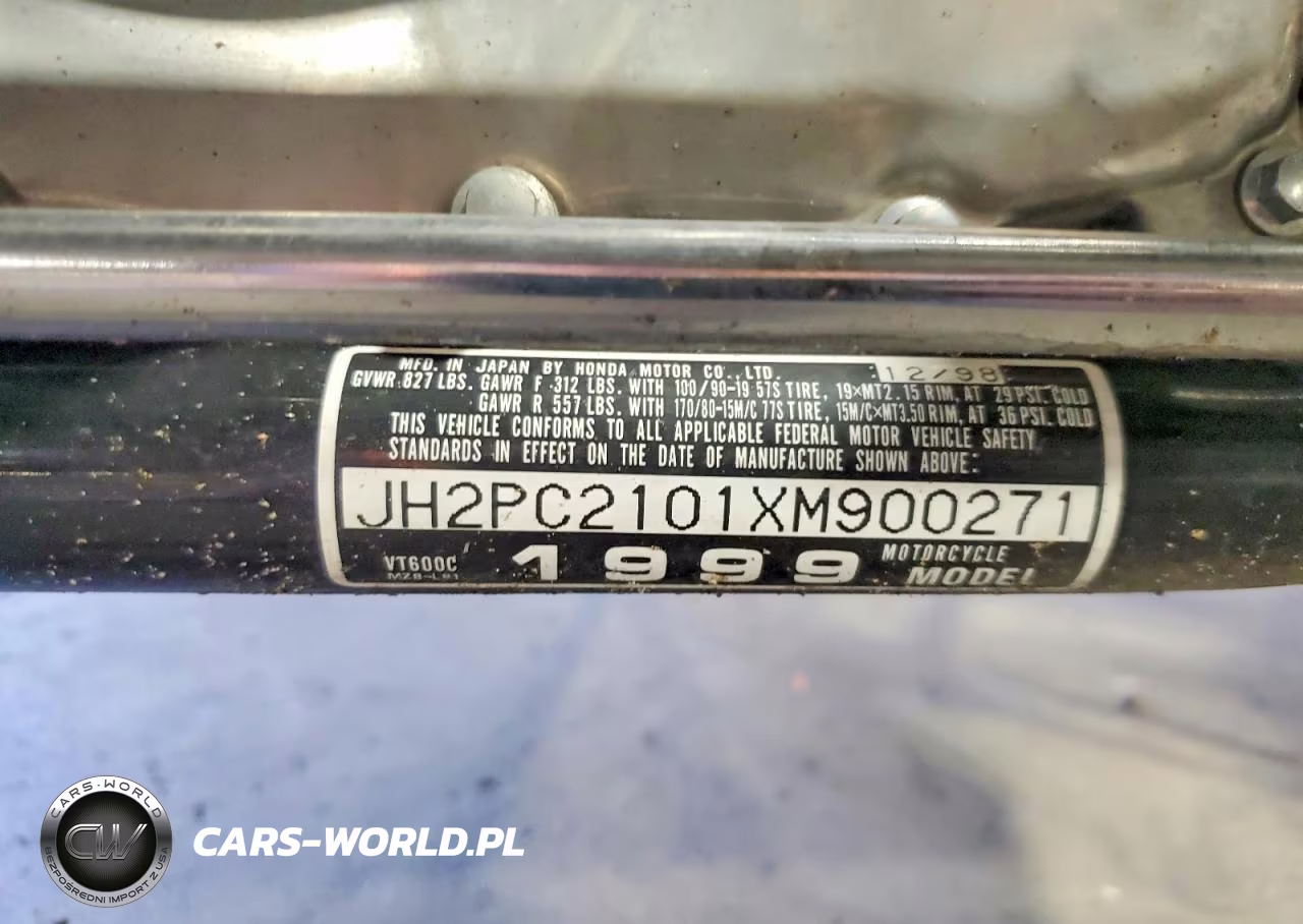 1999 Honda Vt600 C VIN:JH2PC2101XM900271 - 9