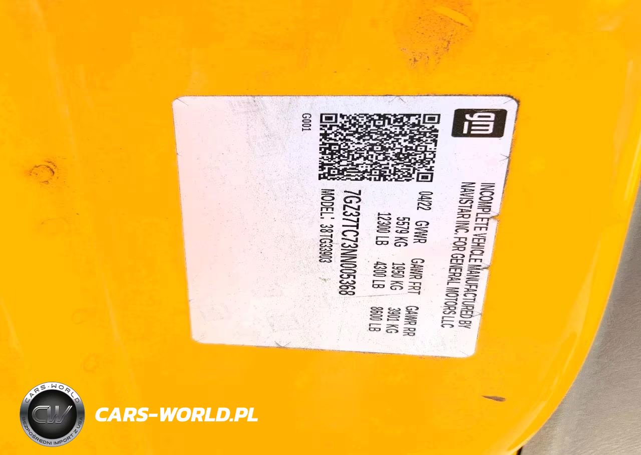 2022 GMC Savana Box Truck VIN:7GZ37TC73NN005368 - 12