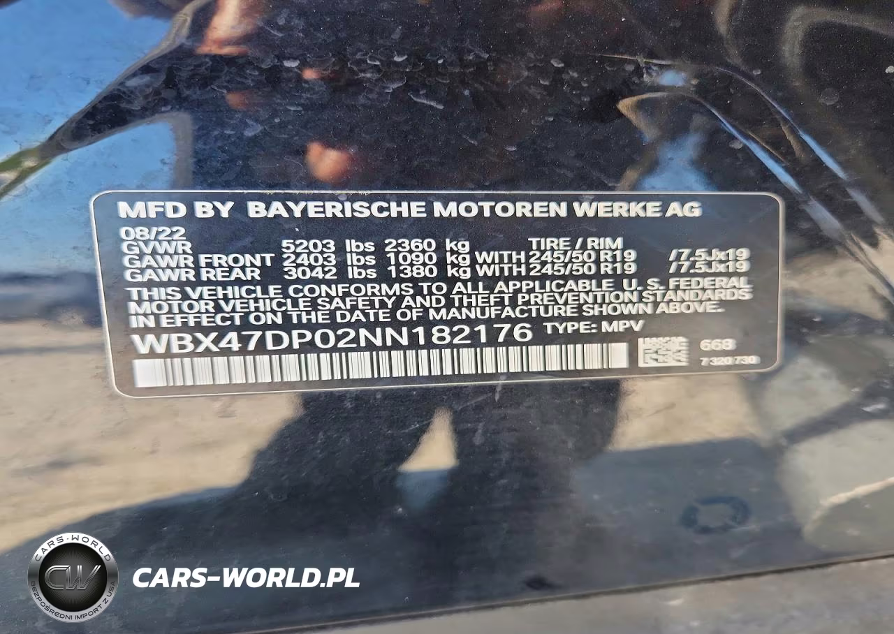 2022 BMW X3 Sdrive30I VIN:WBX47DP02NN182176 - 13