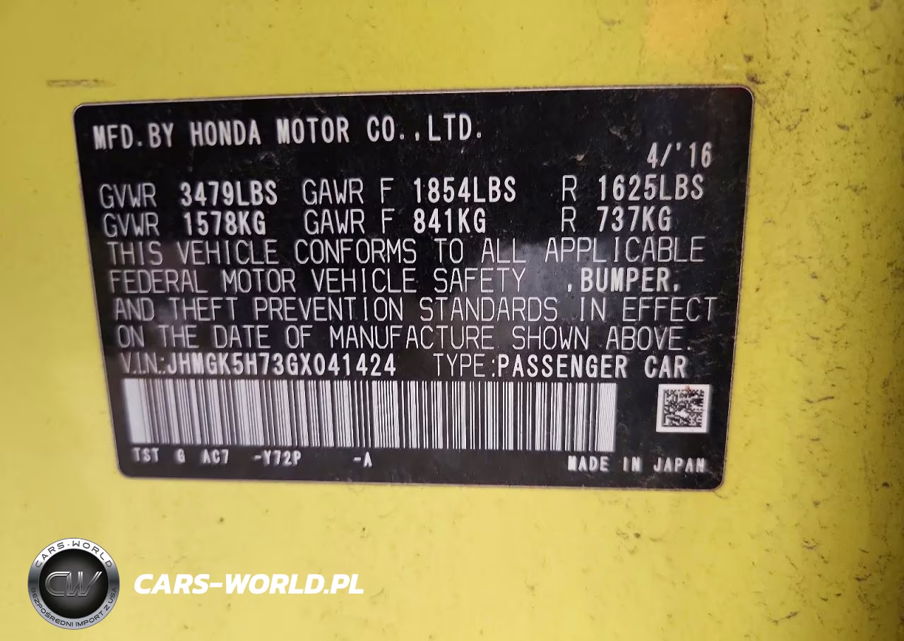 2016 Honda Fit Ex VIN:JHMGK5H73GX041424 - 13