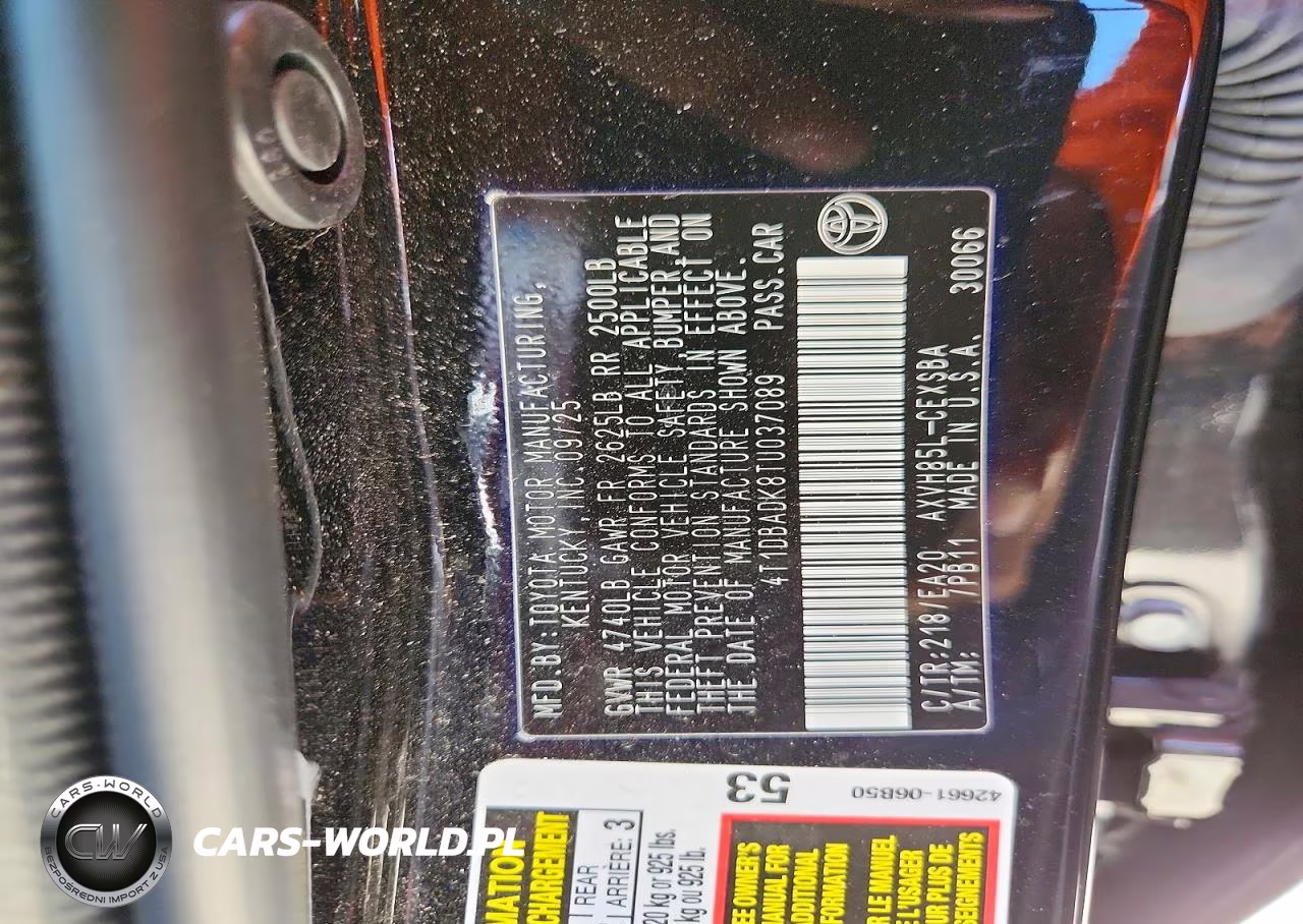 2026 Toyota Camry Nightshade VIN:4T1DBADK8TU037089 - 12