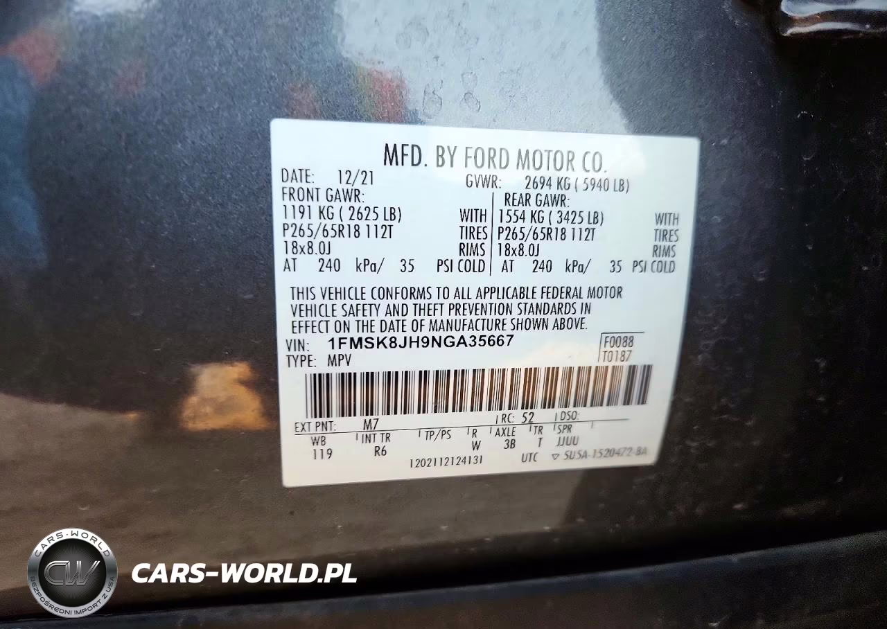 2022 Ford Explorer Timberline VIN:1FMSK8JH9NGA35667 - 14
