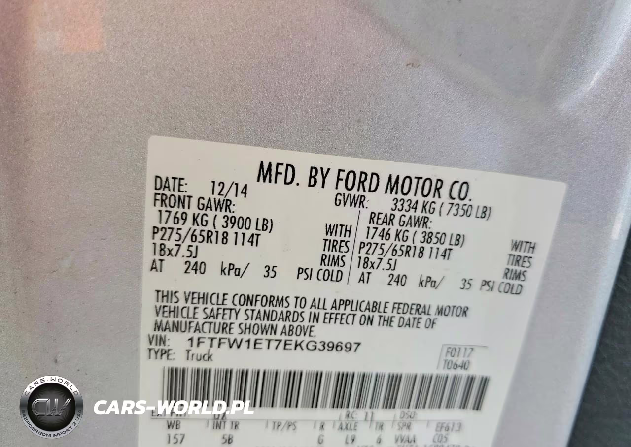 2014 Ford F150 Supercrew VIN:1FTFW1ET7EKG39697 - 12