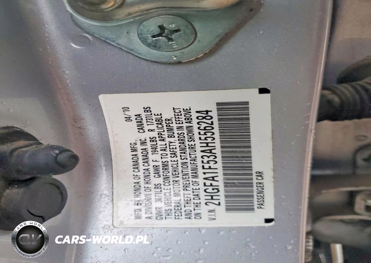2010 Honda Civic Lx VIN:2HGFA1F53AH556284 - 12