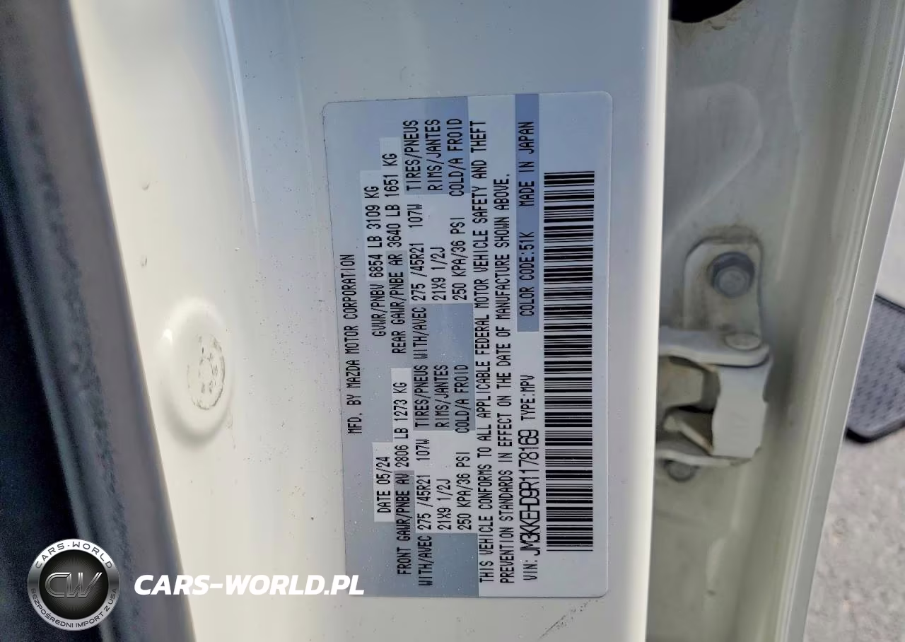 2024 Mazda Cx-90 Premium Plus VIN:JM3KKEHD9R1178169 - 13