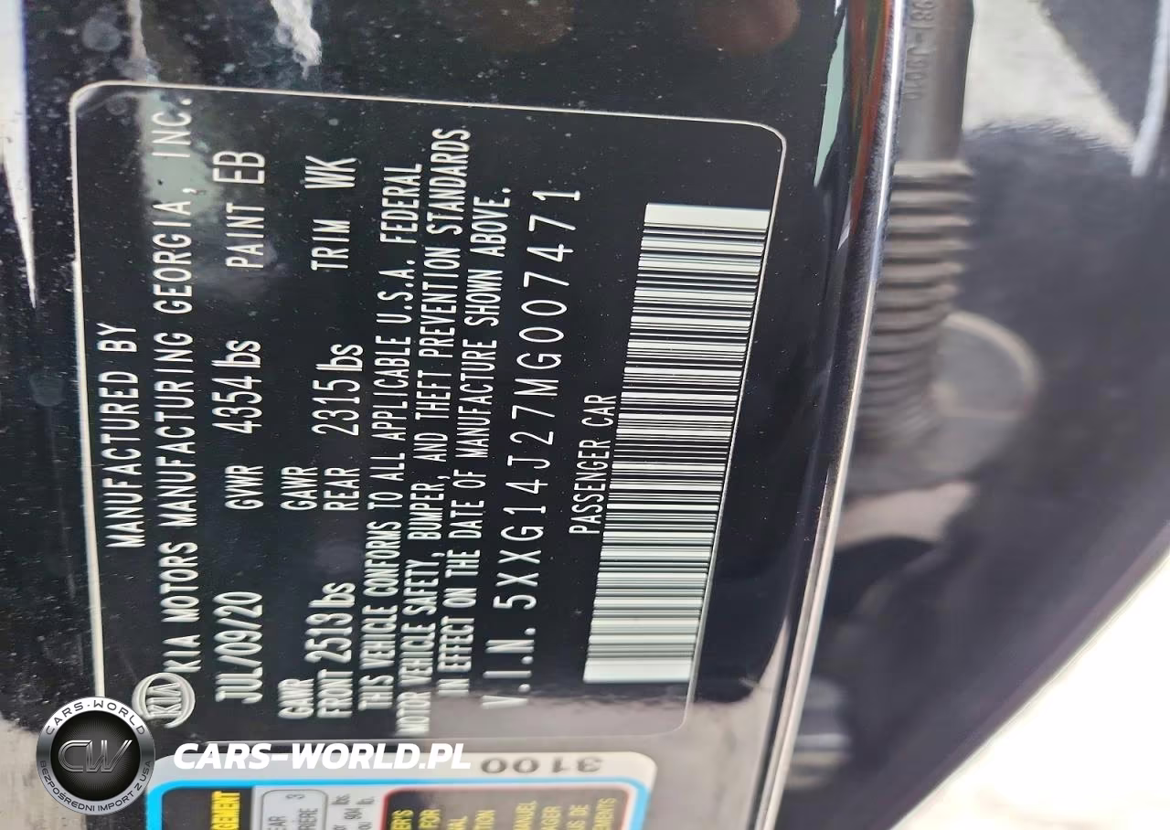2021 Kia K5 Lxs VIN:5XXG14J27MG007471 - 12