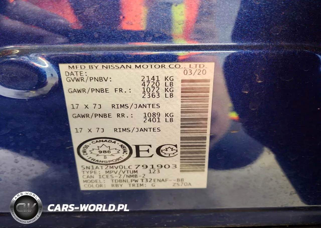 2020 Nissan Rogue S VIN:5N1AT2MV0LC791903 - 13