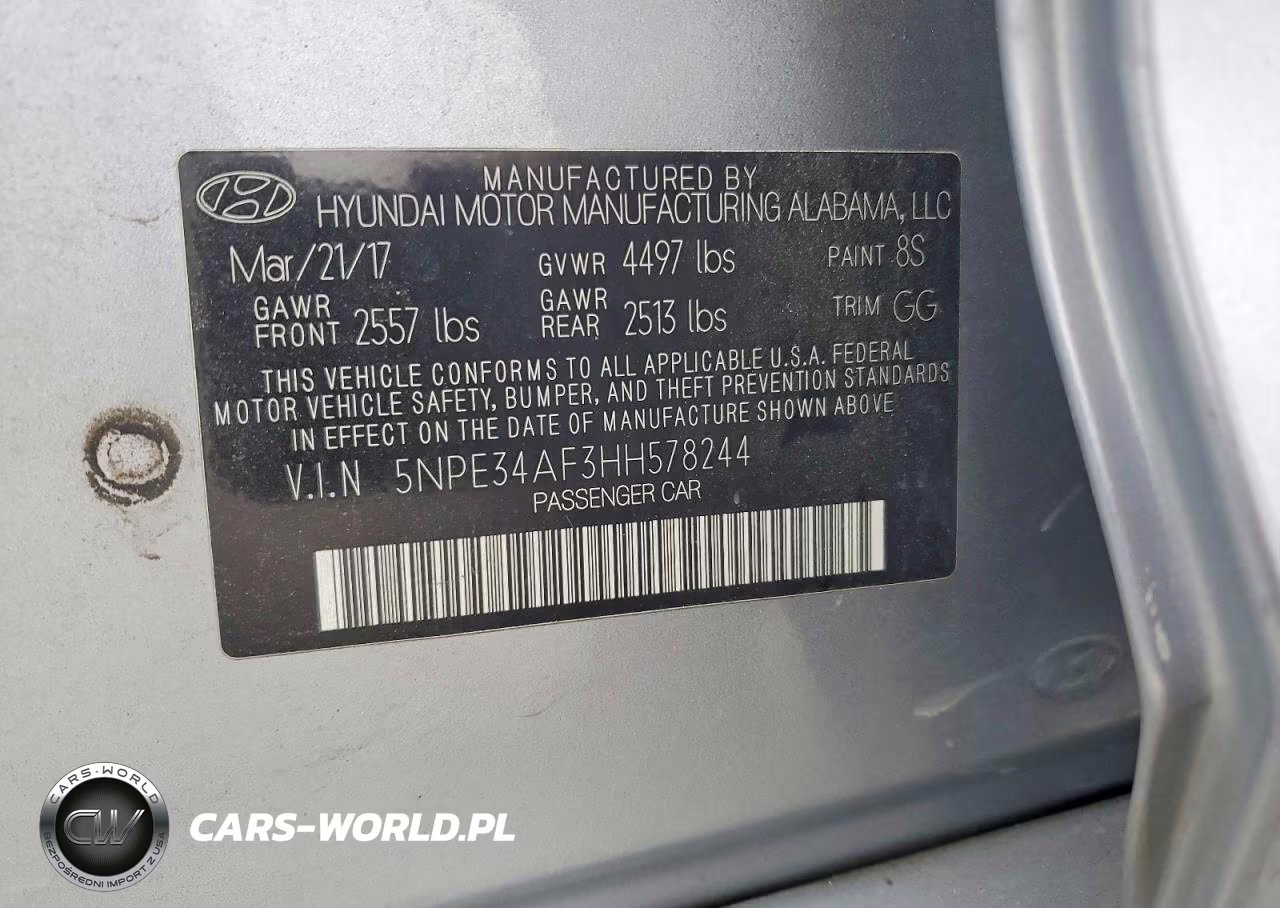 2017 Hyundai Sonata Sport VIN:5NPE34AF3HH578244 - 12