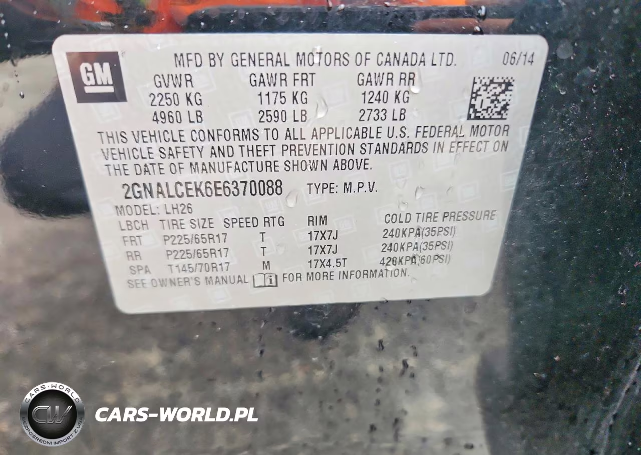 2014 Chevrolet Equinox Lt VIN:2GNALCEK6E6370088 - 13